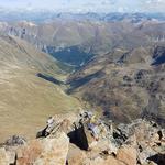 Blick ins Val Prüna. Dieses Tal haben wir durchwandert, als wir die Fuorcla Muragl überquert haben