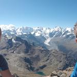 Erinnerungsfoto aufgenommen auf dem Piz Languard