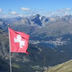 St.Moritz mit dem Lej da San Murezzan und der Piz Julier