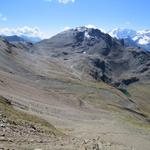 Blick ins das Talende des Val Languard mit Piz Albris, Fuorcla Pischa und Lej Languard