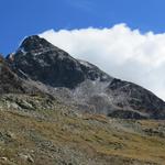 wir blicken zurück zum Piz Languard mit Wolkenfahne