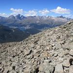 wilde Natur hier oben. Mondänes Leben unten in St.Moritz