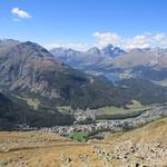 was für eine schöne Aussicht: Val Roseg, Pontresina, Lej da San Murezzan, St.Moritz und Piz Julier