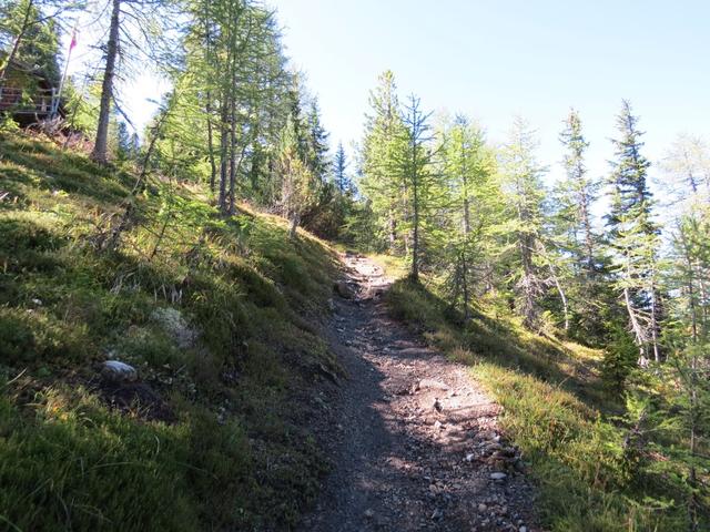 weiter aufsteigend erreichen wir die Privat geführte Chamanna Bellavista 2038 m.ü.M.