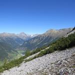 Blick über Zernez hinaus ins Unterengadin mit Piz Linard