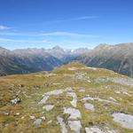 ...sondern wandern aussichtsreich über den Höhenrücken vom Spi da Murtaröl 2469 m.ü.M.