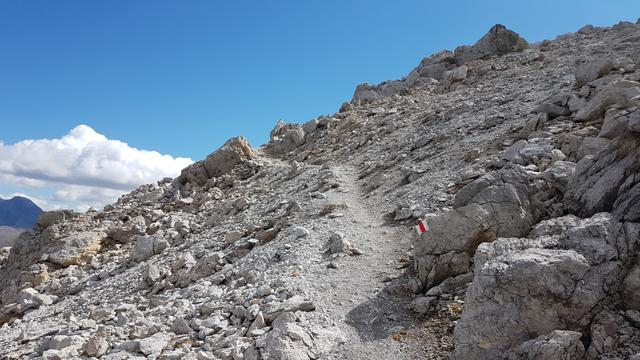 der Bergweg ist sehr gut angelegt