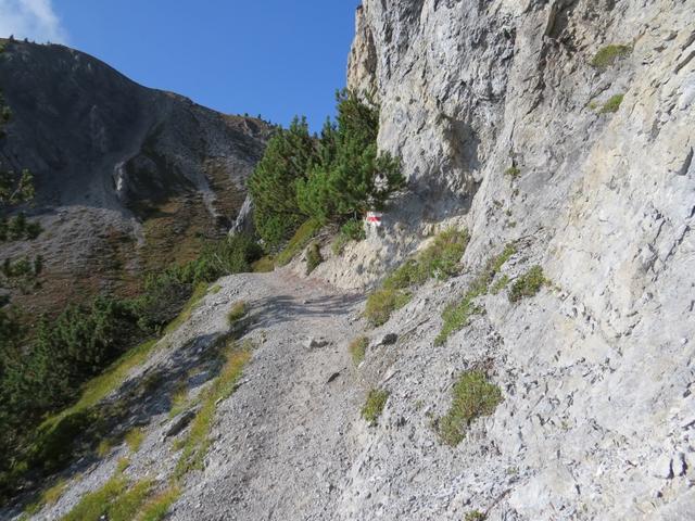 der Wanderweg ist gut ersichtlich und markiert