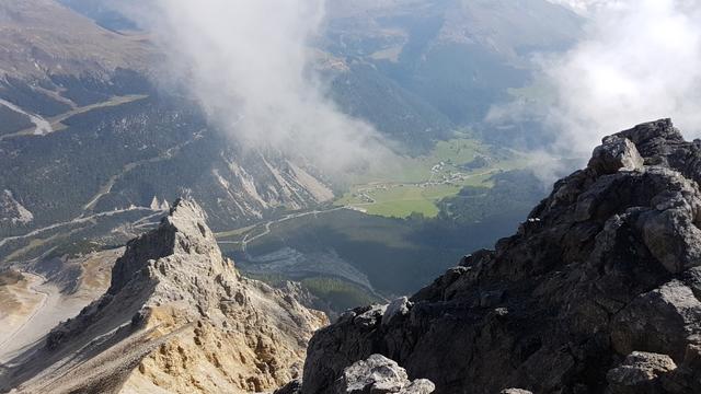 Blick auf die Ofenpassstrasse Richtung Val Müstair