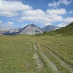 direkt vor uns der Piz Nair