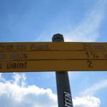 Wegweiser auf dem Il Jalet