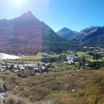 schönes Breitbildfoto. Blick auf Maloja und Silsersee. Bei Breitbildfotos nach dem anklicken, immer noch auf Vollgrösse klicke