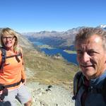 Erinnerungsfoto aufgenommen auf dem Piz Lunghin