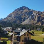 als krönender Abschluss diese Aussicht. Vom Friedhof wo Segantini begraben ist, sieht man den Piz Lunghin