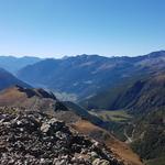 Blick auf Alp Grüm und Val Poschiavo