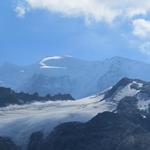 Blick auf Piz Palü-Ostgipfel, Piz Palü-Hauptgipfel und Piz Palü-Westgipfel