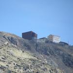 Blick auf die Bergstation Diavolezza