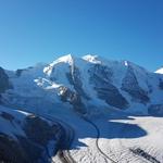 Blick auf Piz Cambrena, Piz Palü und Bellavista