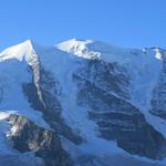 Blick auf Piz Palü-Ostgipfel, Piz Palü-Hauptgipfel und Piz Palü-Westgipfel