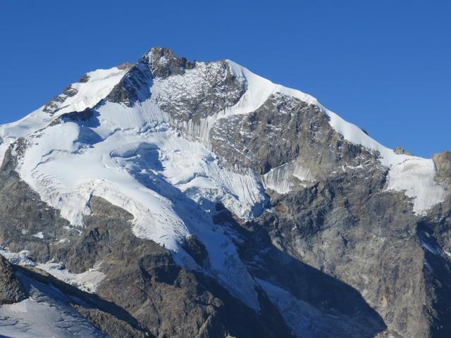 Blick auf Bernina-Ostgrat, Piz Bernina, Piz Bianco und Biancograt
