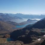 beim grössten See den Lago Bianco erkennen wir den Piz Campasc den wir schon bestiegen haben