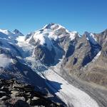 Bellavista, Crast'Agüzza, Piz Bernina und Piz Morteratsch. Traumhaft schön