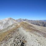 links der Piz Terza. Kaum mehr als 100m weiter nordöstlich...