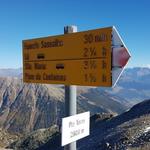 Wegweiser auf dem Piz Terza 2908 m.ü.M.