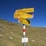 ...Wegweiser bei der AlpTerza 2199 m.ü.M...