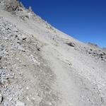 ...im Kalkschutt weiter aufwärts