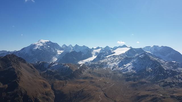 was für ein traumhafter Blick zur Ortler Gruppe