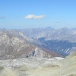 Blick Richtung Ofenpass. Links der Piz Daint den wir auch bestiegen haben