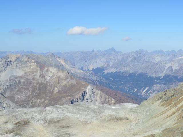 Blick Richtung Ofenpass. Links der Piz Daint den wir auch bestiegen haben