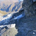 auf gleichem Weg wie der Aufstieg verlassen wir nun den Piz Umbrail