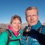 Erinnerungsfoto aufgenommen auf der Cima Garibaldi