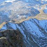 tief unter uns gut ersichtlich der Bergweg der vom Stilfserjoch hier hinauf führt