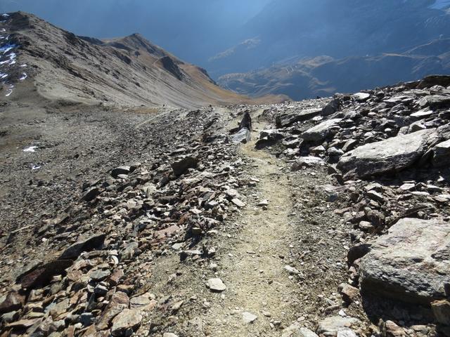 auf der ganzen Wanderstrecke ist der Pfad immer gut ersichtlich