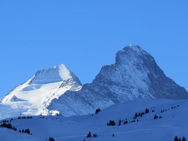 gewaltig schön Mönch und Eiger in Winterstarre