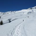 von so einer Schneeschuhtour spricht man noch lange. Auf dem Weg nach Scheidegg Oberläger