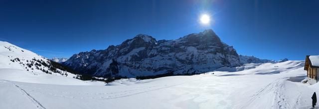 schönes Breitbildfoto mit Blick auf Wellhorn und Engelhörner