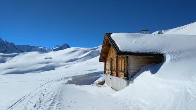 wir verlassen die schön gelegene Alpsiedlung Scheidegg Oberläger