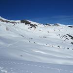 wir blicken zurück zur Alpsiedlung Scheidegg Oberläger