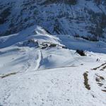 wir geniessen das gemächliche runterlaufen zur Grossen Scheidegg 1962 m.ü.M. das sich im Winterschlaf befindet