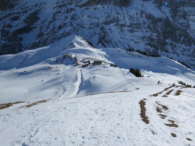 wir geniessen das gemächliche runterlaufen zur Grossen Scheidegg 1962 m.ü.M. das sich im Winterschlaf befindet