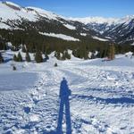 der Rückweg des Trails 2 folgt danach mehr oder weniger der Passstrasse