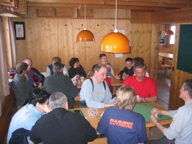 Aufenthaltsraum der Hütte