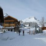 problemlos erreichen wir auf der Griesalp das Griesalp Hotelzentrum 1408 m.ü.M.