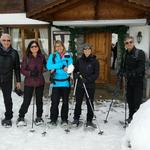 nach dem Bezug der Hotelzimmer, machen wir uns bereit für die eigentliche Schneeschuhtour...