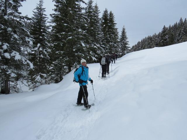 auf der gegenüber liegenden Bachseite biegen wir links ab und laufen Richtung Steineberg