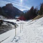 ... und folgen ein kurzes Stück dem Talwanderweg dem Chienebach entlang taleinwärts